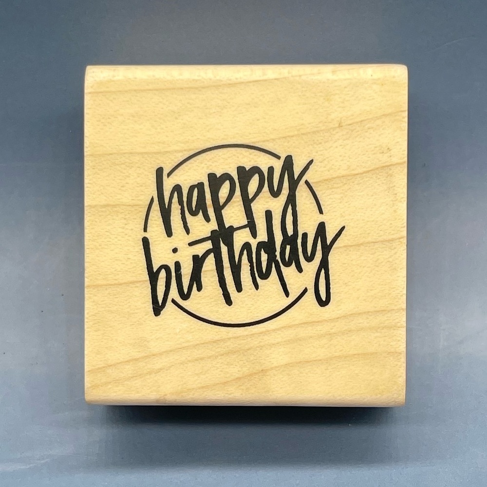 Happy Birthday Wooden Stamp 🎂